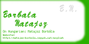 borbala matajsz business card